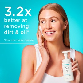Curel Curel Japanese Skin Care Foaming Daily Face Wash for Sensitive Skin, Hydrating Facial Cleanser for Dry Skin, pH-Balanced and Fragrance-Free, 5 Oz (Step 2 of 2-Step Skincare)