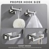 Angle Simple Double Towel Hook Polished Chrome 2 PCS, 304