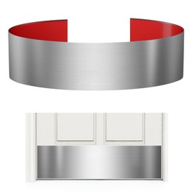 Sanbege Stainless Steel Door Kick Plate, 4" x 28" Door Push Plate, Self Adhesive Kickplate for 30" Doors Interior or Exterior (Brushed Nickel)