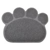 DM Paw-Shaped Cat Litter Box Debris Catcher Mat, 15.7511.75 Inches (Gray)