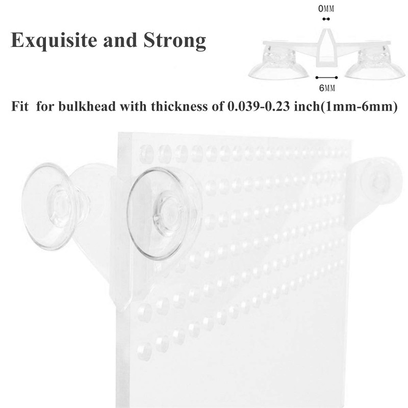 JZMYXA Aquarium Fish Tank Divider Suction Cup, 4 Pieces