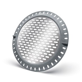 Tifanso Shower Drain Hair Catcher, 5" Shower Stall Drain Cover Hair Trap, Stainless Steel Bathtub Sink Strainer Cover with Silicone Rim, Round Flat Filter Screen Protector for Bathroom Floor