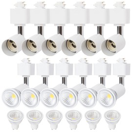 EAGLOD 10W Dimmable LED Track Lighting Heads, 110V H Type Track Light Heads Adapt 3000K Warm White for Ceiling Spotlight Kitchen,Home,Office,Storage Room 12Pack(White)