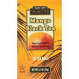 Trader Joe's Speciality Mango Black Tea 20 Tea Bags Exotic, Refreshing and Packed with Antioxidants !!! by Trader Joe's [Foods]