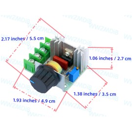 WWZMDiB 2 Pcs AC Motor Speed Controller 110V 120V 220V to 50-220V Adjustable PWM 16A 700W for Adjusting Light Brightness, Temperature Control, Fan Speed, and AC Switching