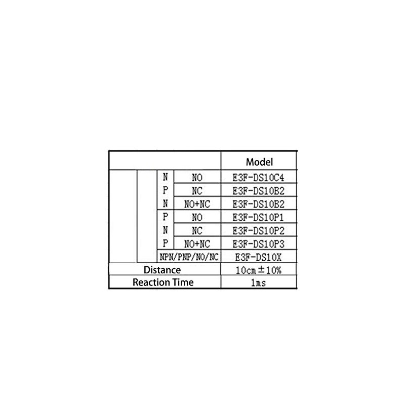 E3F-DS10P1 Reflective Position Sensor with Photoelectric Barrier