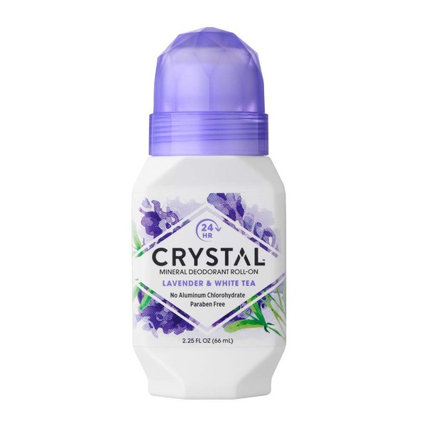 Crystal Mineral Deodorant Roll-On, Lavender & White Tea 2.25 oz (Pack of 10)