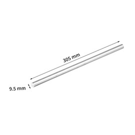 USAMILY 5pcs 3/8" Aluminum Round Rod, 12 inches in Length Solid Lathe Bar Stock for DIY Crafts and Machine Parts