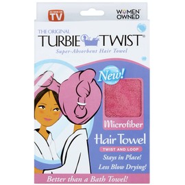 Turbie Twist Microfiber Super Absorbent Hair Towel 1 Pack (Pink)