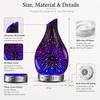 Ultrasonic Essential Oil Diffuser for Bedroom Ambiance – 3D Glass