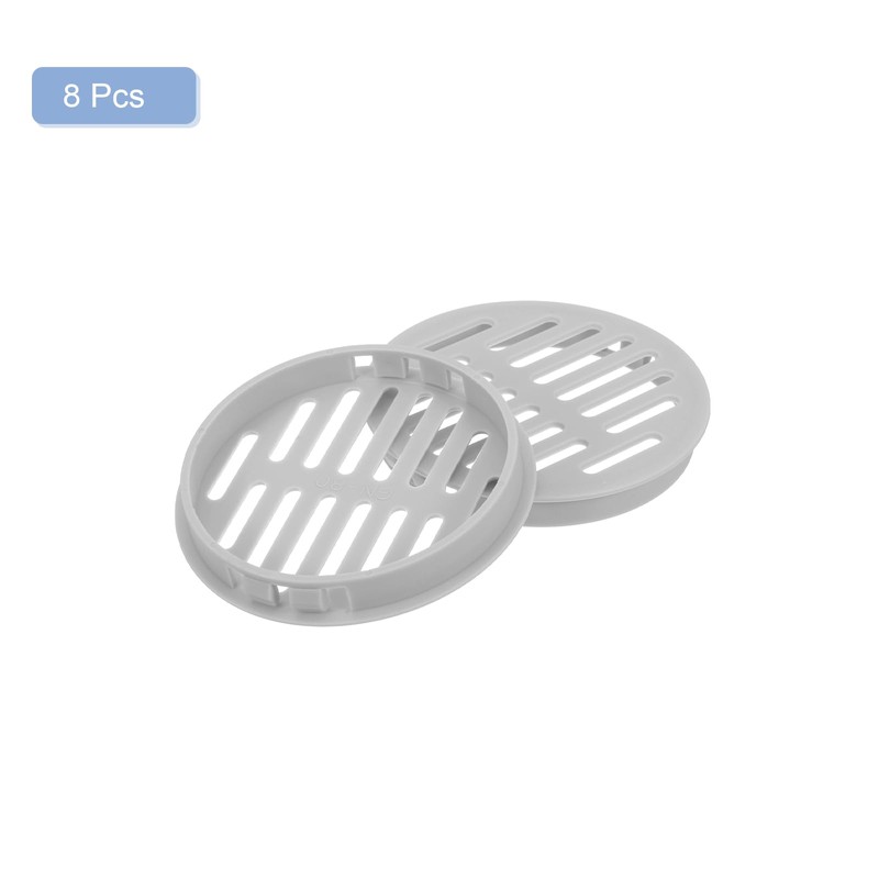 sourcing map 8Pcs 80mm/3.15" Circular Soffit Air Vents, Plastic Soffit