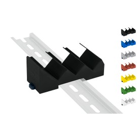 DIN Rail Mount / Adaptor "Triple" for Shelly-Mini DIN Rail Bracket (35 mm) (Black (Prime))
