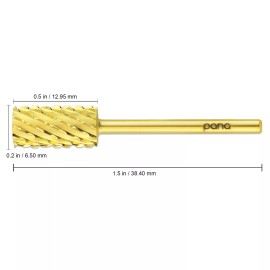 Pana Professional Gold Large Barrel Nail Drill Bit 3X Coarse Grit