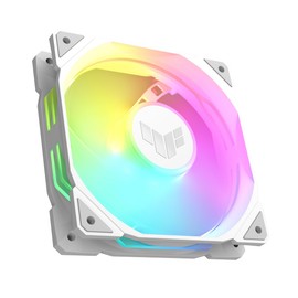 ASUS TUF Gaming TR120 ARGB Standard Blade White 3-in-1 Case Fan Pack of 3 (120 mm PWM PC Fan, 2000 rpm, 3.3 mm H2O, 77.4 CFM Airflow, 16 Individually Addressable RGB LEDs, White)