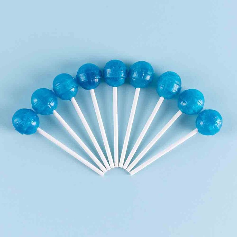 Dum Dums Blu Raspberry Lollipops - Bulk Candy Box with