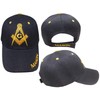 Freemason Embroidered Black Adjustable Hat Mason Masonic Lodge Baseball Cap