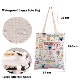 FEELMEM Radiologist Gift Ultrasound Technologist Tote Bag Ultrasound Tech Shopping Bag Sonographer Gift