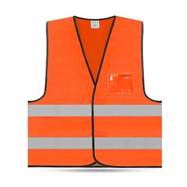 FEimaX Safety Vest High Visibility Reflective Vest Safety Vests with Pocket Work Vest Washable for Men and Women, orange