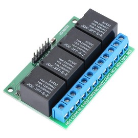Regun 4 Channel 5V Flip-Flop Latch Relay, Relay Module Bistable Self-Locking Low Pulse Trigger Module for Automotive Electronic Motor