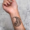 4 x 'Paisley Feather' Temporary Tattoos - Water Resistant, Skin-Safe,