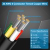 RESHAKE 20 Gauge 6 Conductor Wire, 49.2FT 20/6 Tinned Copper