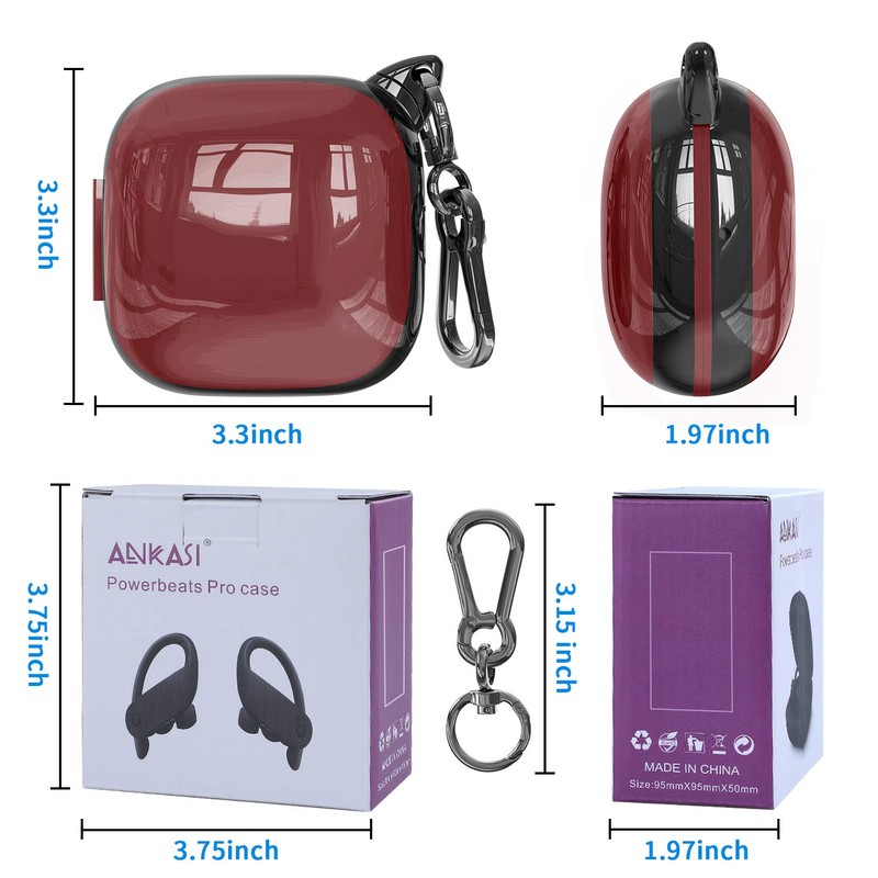 Compatible Powerbeats Pro Case Cover, Full Protective Shockproof Anti-Slip Silicone