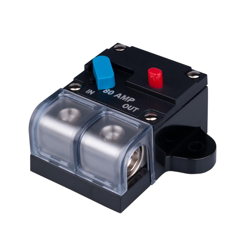 80 Amp Circuit Breaker 80A Self-Recovery Inline Fuse Holder Resettable