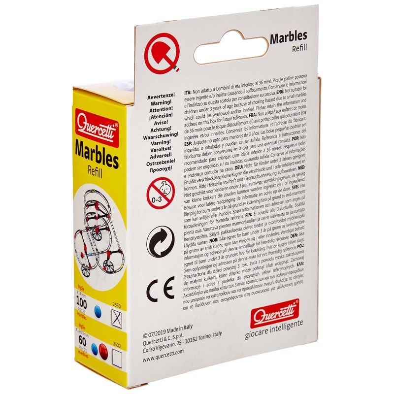 Quercetti 2530 Quercetti-2530 Refill-d.14 mm for Marbles Run, ‎Mehrfarbig