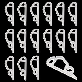 EQUIJUANCE Christmas Light Clips, Outdoor Festive String Lights Siding Clamps, Sliding Hooks, Weatherproof Plastic Clips for Light Decoration (white60)