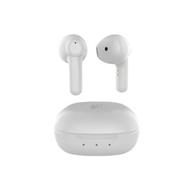 STF | Audífonos Inalámbricos Kun TWS | Micrófono Incorporado | Diseño Ligero | Base Recargable (Blanco)
