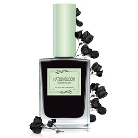 NATURABLOOM Breathable Premium Long Lasting Nail Polish (Dark Coal) - Vegan & Toxin-Free