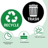 Bueake Pack of 16 Recycle Sticker for Trash Bins self