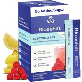 Blueshift Electrolitos - Sobres de electrolitos naturales en polvo, sobres de hidratación orgánicos, mezcla de electrolitos en barritas sin azúcar,...