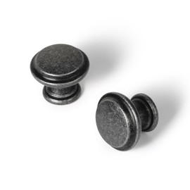 Yanxia Set of 12 Antique Silver Cabinet Knobs – Rounded Tiered Shape Vintage Kitchen Hardware Contemporary Drawer Handles