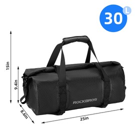 ROCKBROS Waterproof Duffel Bag 20-60L Motorcycle Travel Dry Duffel Bag for Motorcycling Boating Kayaking Camping Fishing Outdoor Adventure for Men Women
