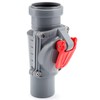 Grey Vertical Backwater Valve Anti Flood Protection Device 50mm Diameter
