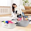 Morezi Dog toy basket 2 pieces dog toy box bin