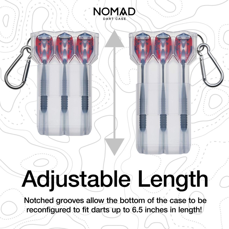 Casemaster by GLD Products Nomad Adjustable Dart Case Clear