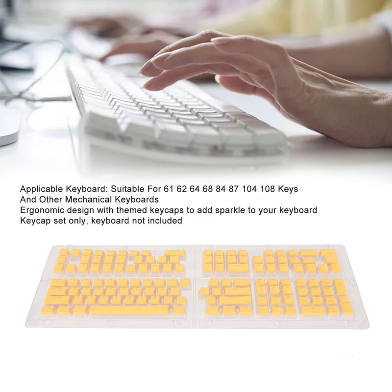 PBT Pudding Keycaps 129 Keys Translucent OEM Height Doubleshot Injection