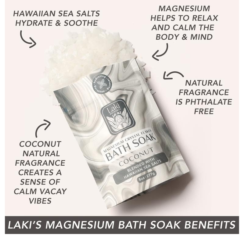 Coconut Garden Magnesium Flakes Bath Soak - Scent: Coconut