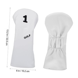 SUPVOX Golf Club Head Cover Stylish PU Driver and Putter Protective Cover for Men Women Lightweight Durable Accessory Fit for Standard Clubs Easy to Carry