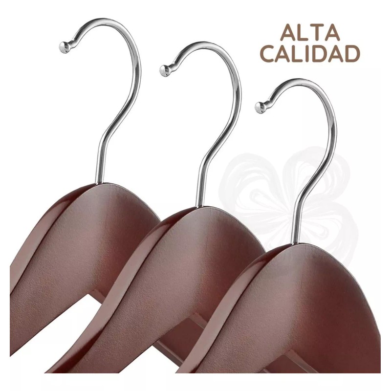 Universo en Linea Set 6 Gancho De Madera Hombro Ancho