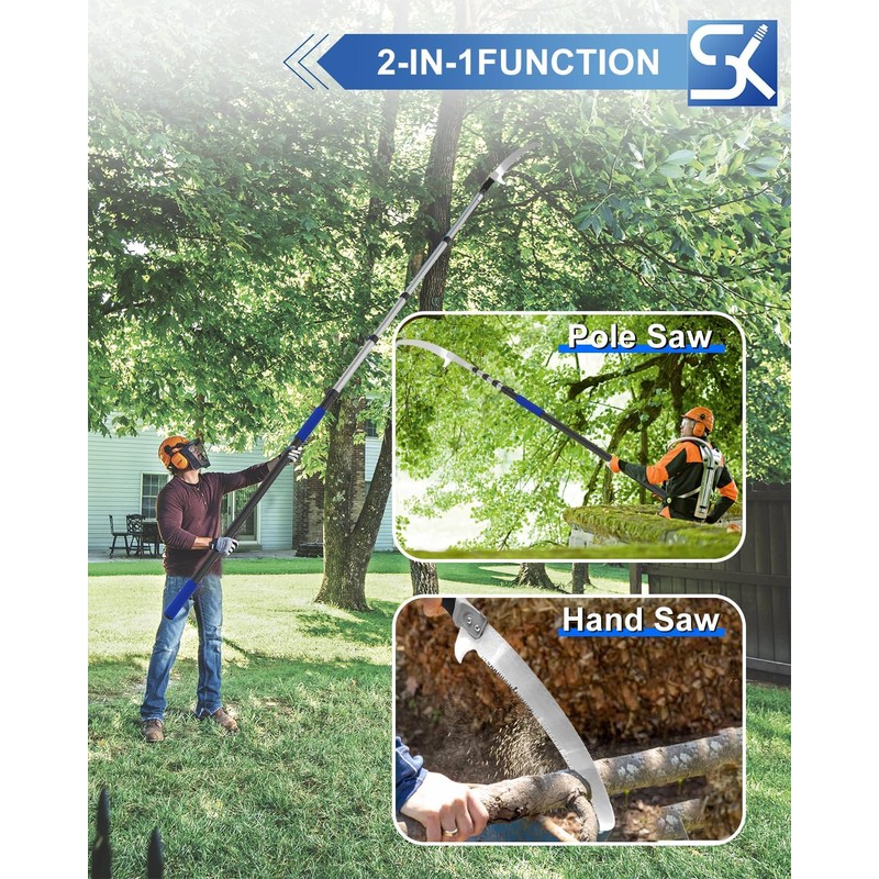 Karveden 26FT Reach Pole Saws for Tree Trimming with 5-20FT