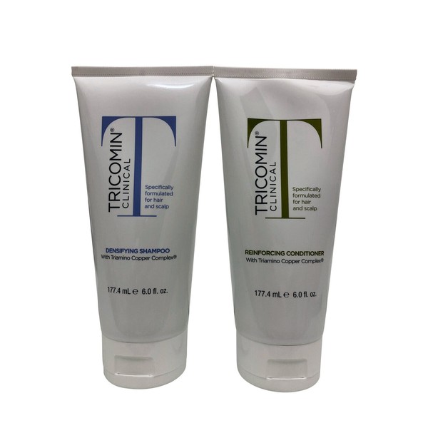 Tricomin Clinical Densifying Shampoo & Reinforcing Conditioner Set 6 OZ Each