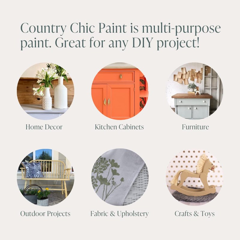 Country Chic All-in-One Chalk Paint for Furniture, Cabinets, Home Decor,