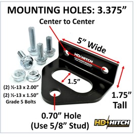 HD Switch Universal Tow Hitch Replaces Kubota RTV, UTV, ZG, ZD, ZD21 ZD28 ZD323 ZD326 ZD331 ZG327