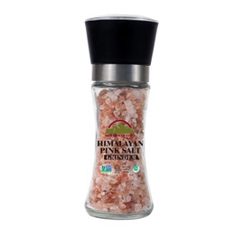 Himalayan Chef SaltCoarse SaltGlass, Pink Salt Coarse Glass Grinder, 6.34 Ounce