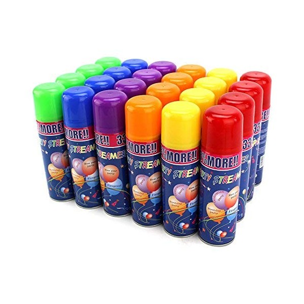 AJ Toys & Games 24 Pack of Party Streamer Spray