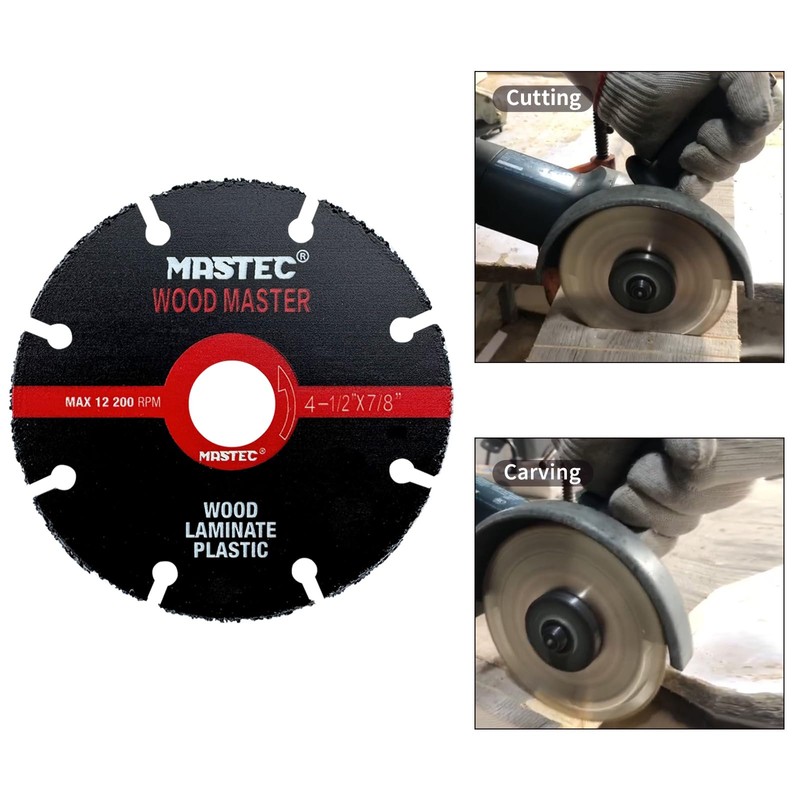 MASTEC 4 1/2 Inch Brazed Tungsten Carbide Blades,Easy Cutting for