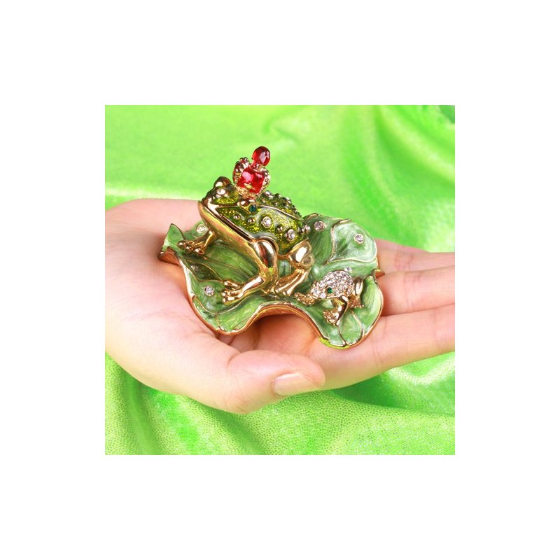 < Crown King Toad (Frog) > pixia-su Jewelry Box